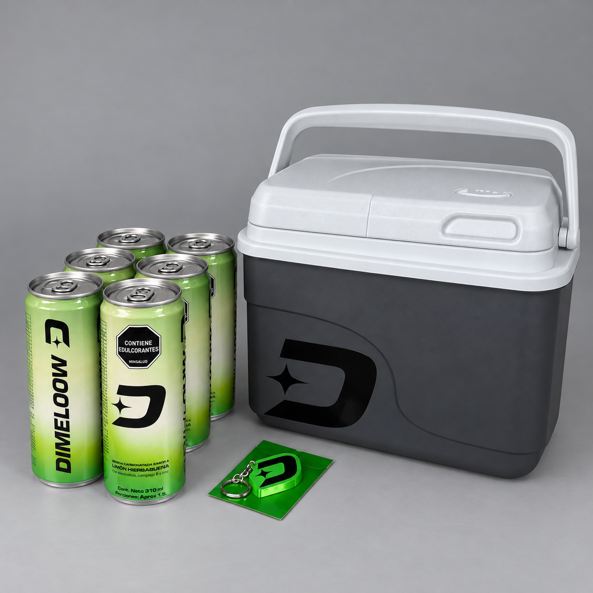 Combo Six Pack Dimeloow + Nevera Portátil + Llavero